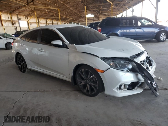 2019 Honda Civic Sport with VIN 2HGFC2F80KH539678, listed as a Copart auction lot 58090255 with 90,187 mi miles and Salvage title. Bid and sale history available at DreamBid. Image 4.