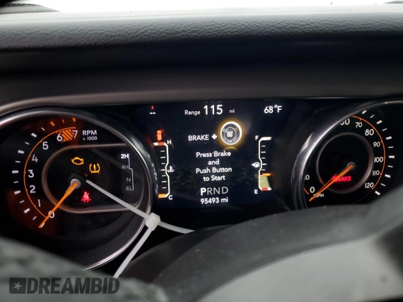 2021 Jeep Wrangler Unlimited Sport Altitude with VIN 1C4HJXDN1MW592428, listed as a Copart auction lot 79781444 with 95,493 mi miles and Salvage title. Bid and sale history available at DreamBid. Image 9.