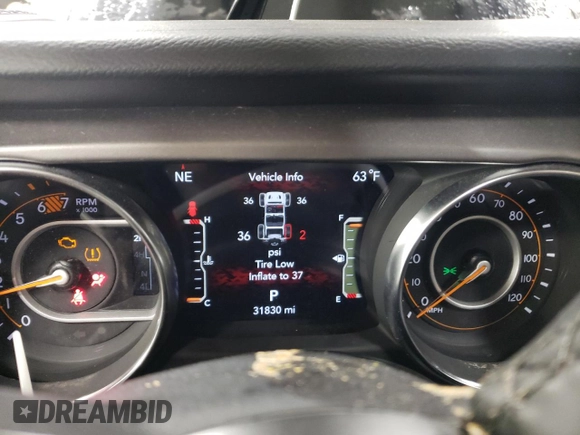 2023 Jeep Wrangler Sport Altitude with VIN 1C4HJXDG6PW635120, listed as a Copart auction lot 77864744 with 31,830 mi miles and Salvage Title. Bid and sale history available at DreamBid. Image 9.