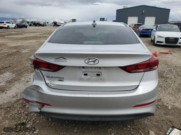 2017 Hyundai Elantra SE with VIN KMHD74LF6HU092333, listed as a Copart auction lot 49990555 with 145,009 mi miles and Salvage Title. Bid and sale history available at carsss.com. Image 6.