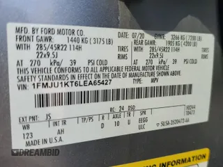 2020 Ford Expedition Limited z VIN 1FMJU1KT6LEA65427, wystawiony jako Copart lot #53646355 z przebiegiem 35 870 mil mil oraz Szkoda całkowita • Salvage title. Historia ofert i sprzedaży dostępna na DreamBid. Obrazek 13.