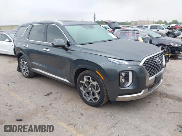 2022 Hyundai Palisade Calligraphy z VIN KM8R74HE1NU401191, wystawiony jako IAAI lot #41914554 z przebiegiem 64 205 mil mil oraz . Historia ofert i sprzedaży dostępna na DreamBid. Obrazek 1.