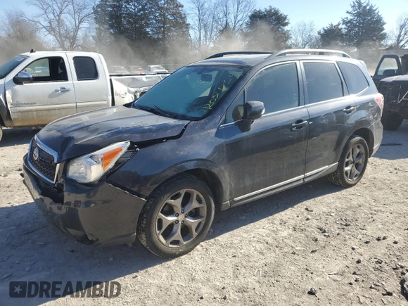 2015 Subaru Forester Touring with VIN JF2SJAUC4FH438015, listed as a Copart auction lot 42034725 with 169,566 mi miles and Salvage Title. Bid and sale history available at DreamBid. Image 1.