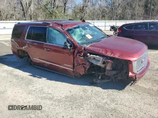 2016 GMC Yukon Denali with VIN 1GKS1CKJ3GR394861, listed as a Copart auction lot 47296535 with 0 mi miles and Salvage Title. Bid and sale history available at carsss.com. Image 4.