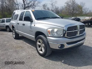 2008 Dodge Ram 1500 SLT with VIN 1D7HU18N18S574013, listed as a IAAI auction lot 42073938 with 143,365 mi miles. Bid and sale history available at carsss.com. Image 1.