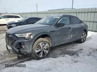 2024 Audi Q8 e-tron z VIN WA1BABGE2RB043043, wystawiony jako Copart lot #45803195 z przebiegiem 21 556 mil mil oraz Szkody całkowita. Historia ofert i sprzedaży dostępna na DreamBid. Obrazek 1.