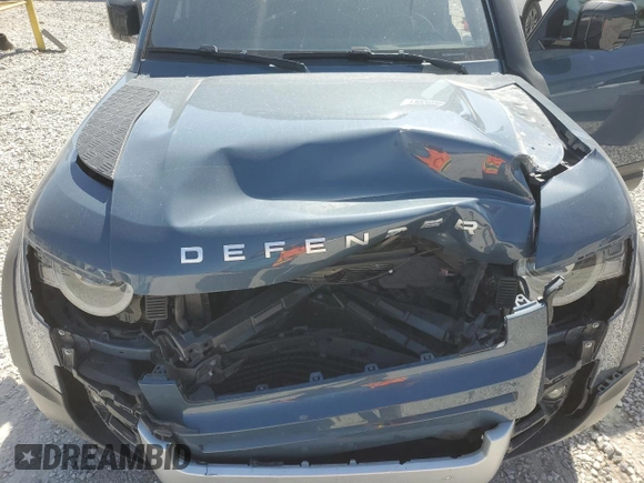 2022 Land Rover Defender S with VIN SALEJ7RX1N2090601, listed as a Copart auction lot 73654224 with 33,621 mi miles and Salvage title. Bid and sale history available at DreamBid. Image 12.