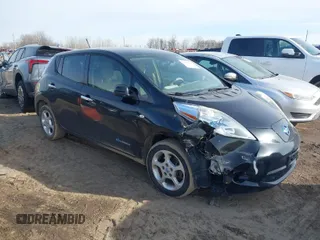 2012 Nissan LEAF SL with VIN JN1AZ0CP6CT023050, listed as a IAAI auction lot 41652812 with 55,011 mi miles. Bid and sale history available at carsss.com. Image 1.