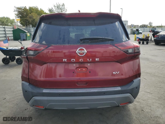 2021 Nissan Rogue SV with VIN 5N1AT3BA7MC679817, listed as a Copart auction lot 51965735 with 56,361 mi miles and Clean Title. Bid and sale history available at carsss.com. Image 6.