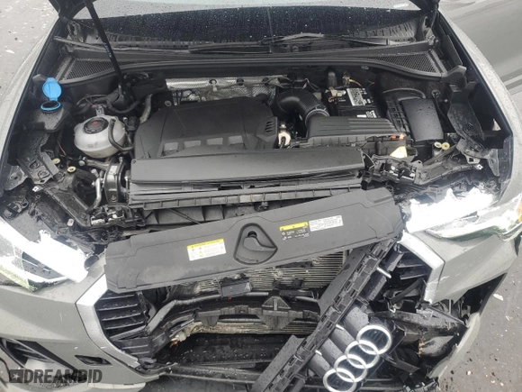 2023 Audi Q3 S line Premium with VIN WA1DECF33P1124378, listed as a Copart auction lot 50222965 with 37,618 mi miles and Salvage Title. Bid and sale history available at carsss.com. Image 12.