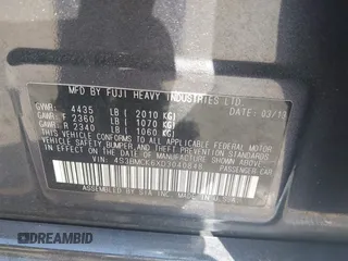 2013 Subaru Legacy Limited with VIN 4S3BMCK6XD3040848, listed as a IAAI auction lot 41913283 with 191,013 mi miles and . Bid and sale history available at DreamBid. Image 9.