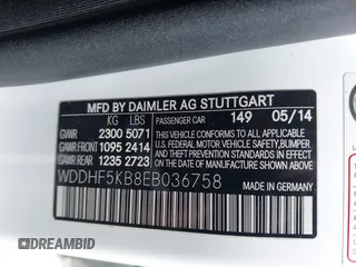 2014 Mercedes-Benz E 350 Sport with VIN WDDHF5KB8EB036758, listed as a IAAI auction lot 42550325 with 90,176 mi miles and . Bid and sale history available at DreamBid. Image 9.