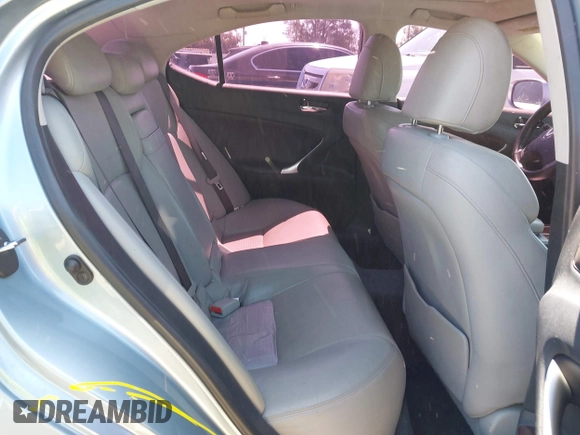 2007 Lexus IS 250 with VIN JTHBK262975028530, listed as a IAAI auction lot 42236282 with 137,075 mi miles and . Bid and sale history available at DreamBid. Image 8.