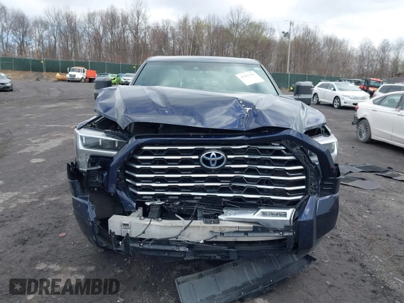 2022 Toyota Tundra Capstone Hybrid with VIN 5TFVC5DB5NX009829, listed as a IAAI auction lot 41983391 with 70,015 mi miles and . Bid and sale history available at DreamBid. Image 12.