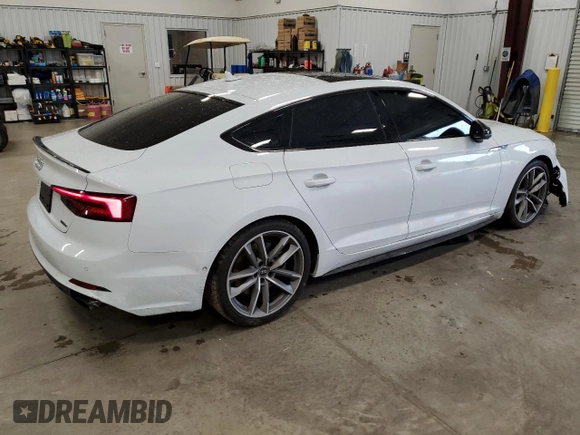2019 Audi A5 Sportback Prestige with VIN WAUFNCF5XKA032125, listed as a Copart auction lot 55972453 with 55,163 mi miles. Bid and sale history available at carsss.com. Image 3.