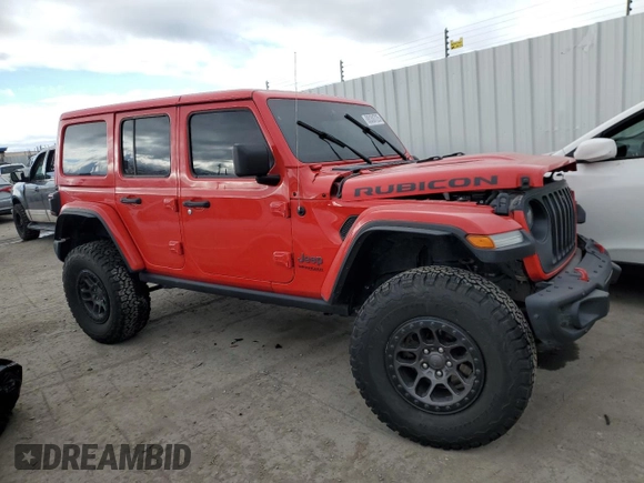 2022 Jeep Wrangler Unlimited Rubicon with VIN 1C4JJXFG9NW126974, listed as a Copart auction lot 88330725 with Not provided miles and Salvage title. Bid and sale history available at DreamBid. Image 4.