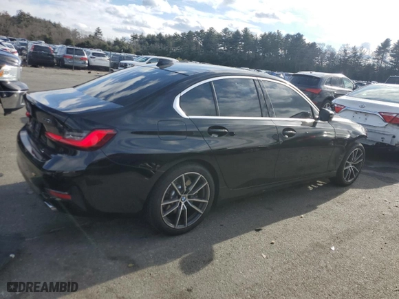 2021 BMW 3 Series 330i xDrive with VIN 3MW5R7J00M8B88918, listed as a Copart auction lot 87954145 with 26,384 mi miles and Salvage Title. Bid and sale history available at carsss.com. Image 3.