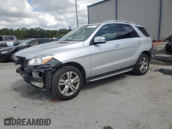 2015 Mercedes-Benz M ML 350 with VIN 4JGDA5JB7FA527043, listed as a Copart auction lot 55034065 with 90,473 mi miles and Salvage Title. Bid and sale history available at carsss.com. Image 1.