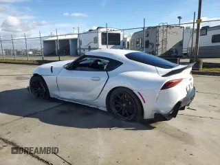 2023 Toyota GR Supra 3.0 with VIN WZ1DB0G01PW055910, listed as a Copart auction lot 44459975 with 0 mi miles and Salvage Title. Bid and sale history available at carsss.com. Image 2.
