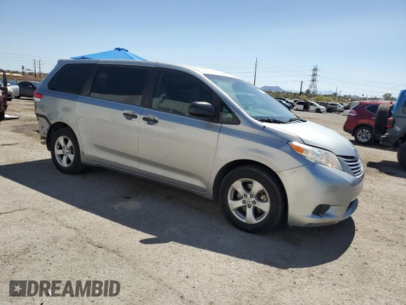 2012 Toyota Sienna with VIN 5TDZK3DC8CS246285, listed as a Copart auction lot 61676185 with 114,700 mi miles and Salvage title. Bid and sale history available at DreamBid. Image 4.