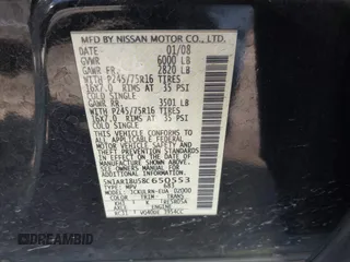 2008 Nissan Pathfinder SE with VIN 5N1AR18U58C650553, listed as a IAAI auction lot 41473775 with 227,791 mi miles. Bid and sale history available at carsss.com. Image 9.
