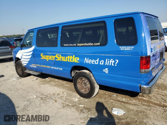 2014 Ford Econoline Passenger XL z VIN 1FBSS3BL9EDA81032, wystawiony jako Copart lot #46596615 z przebiegiem 594 430 mil mil oraz Czysty tytuł • Clean title. Historia ofert i sprzedaży dostępna na DreamBid. Obrazek 2.