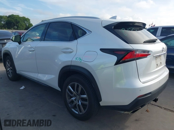 2015 Lexus NX 200t with VIN JTJBARBZ1F2024808, listed as a IAAI auction lot 42570648 with 92,521 mi miles and . Bid and sale history available at DreamBid. Image 3.
