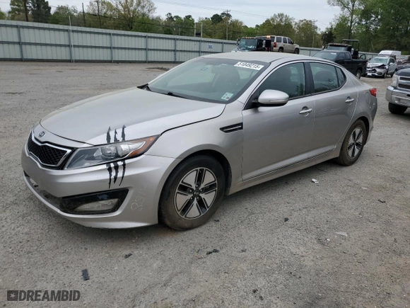 2012 Kia Optima Hybrid with VIN KNAGM4AD5C5024052, listed as a Copart auction lot 51049215 with 215,511 mi miles and Salvage Title. Bid and sale history available at carsss.com. Image 1.