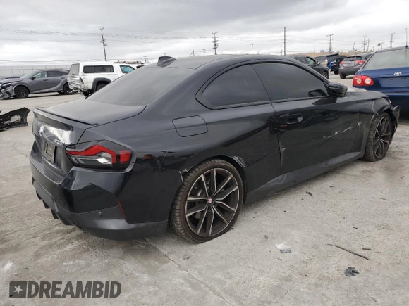 2022 BMW 2 Series 230i with VIN 3MW23CM02N8C63743, listed as a Copart auction lot 49281705 with 24,043 mi miles and Salvage Title. Bid and sale history available at carsss.com. Image 3.
