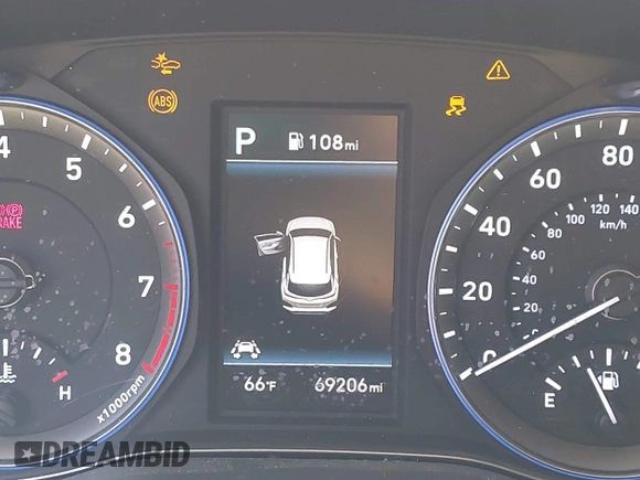 2019 Hyundai Kona Ultimate with VIN KM8K53A53KU373496, listed as a IAAI auction lot 42009405 with 69,206 mi miles and . Bid and sale history available at carsss.com. Image 15.