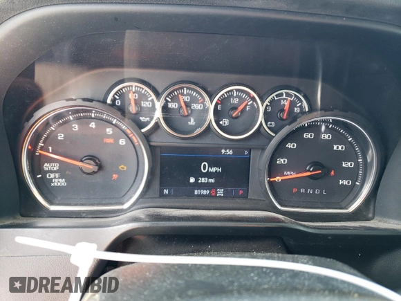 2021 Chevrolet Silverado 1500 LT Trail Boss with VIN 1GCPYFED7MZ308497, listed as a Copart auction lot 45048465 with 81,989 mi miles and Salvage Title. Bid and sale history available at DreamBid. Image 9.