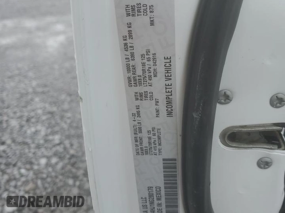 2022 Ram 2500 Tradesman with VIN 3C7WR4HJ1NG280179, listed as a Copart auction lot 61611855 with Not provided miles and Salvage title. Bid and sale history available at DreamBid. Image 12.