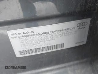 2006 Audi A4 2.0T with VIN WAUAF78E06A117797, listed as a IAAI auction lot 41742703 with 145,044 mi miles and . Bid and sale history available at DreamBid. Image 9.