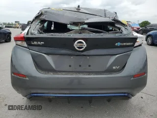 2018 Nissan LEAF SV with VIN 1N4AZ1CP9JC308525, listed as a Copart auction lot 54156725 with 4,596 mi miles and Salvage title. Bid and sale history available at DreamBid. Image 6.