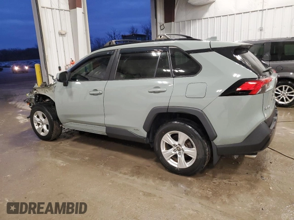 2021 Toyota RAV4 Hybrid XLE with VIN 2T3RWRFV3MW114637, listed as a Copart auction lot 85131224 with 53,126 mi miles and Salvage Title. Bid and sale history available at carsss.com. Image 2.