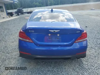 2021 Genesis G70 2.0T with VIN KMTG64LA1MU075945, listed as a Copart auction lot 56481205 with 88,160 mi miles and Salvage title. Bid and sale history available at DreamBid. Image 6.