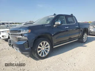 2022 Chevrolet Silverado 1500 High Country with VIN 1GCUYHED4NZ235024, listed as a Copart auction lot 87676305 with 44,990 mi miles and Salvage Title. Bid and sale history available at DreamBid. Image 1.