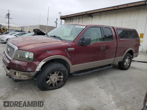 2004 Ford F-150 XLT with VIN 1FTPX14504NA99210, listed as a Copart auction lot 55646105 with 130,865 mi miles and Salvage Title. Bid and sale history available at carsss.com. Image 1.