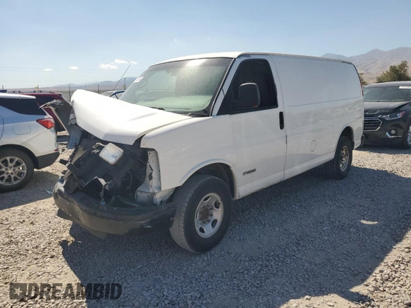 2006 Chevrolet Express Cargo Van with VIN 1GCGG25V161254426, listed as a Copart auction lot 71382854 with Not Provided miles and Salvage Title. Bid and sale history available at carsss.com. Image 1.