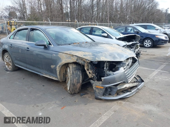2019 Audi A4 Premium Plus with VIN WAUENAF46KN018769, listed as a IAAI auction lot 41418569 with 90,640 mi miles. Bid and sale history available at carsss.com. Image 1.