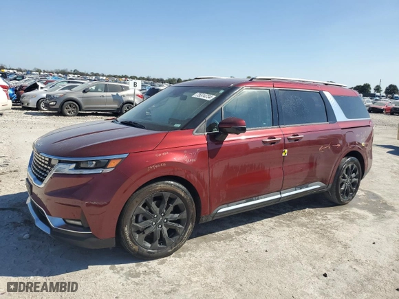 2022 Kia Carnival SX with VIN KNDNE5H32N6067285, listed as a Copart auction lot 75514734 with 103,473 mi miles and Salvage Title. Bid and sale history available at carsss.com. Image 1.