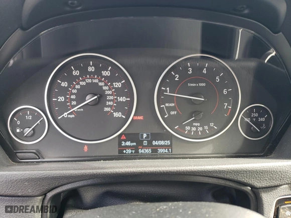 2016 BMW 3 Series 328i xDrive with VIN WBA8E3G57GNU03829, listed as a Copart auction lot 50737975 with 94,365 mi miles and Salvage Title. Bid and sale history available at carsss.com. Image 9.