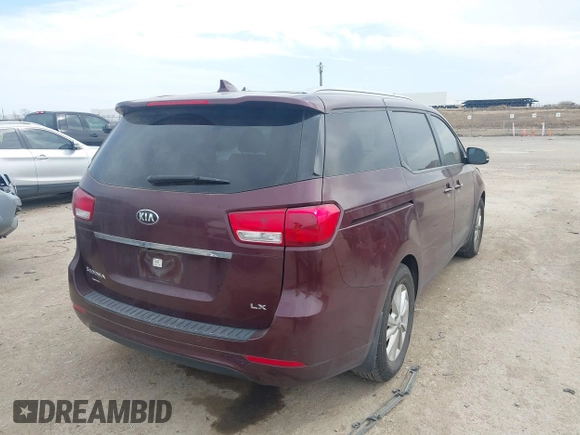 2016 Kia Sedona LX with VIN KNDMB5C12G6211589, listed as a IAAI auction lot 41786770 with 87,114 mi miles. Bid and sale history available at carsss.com. Image 4.