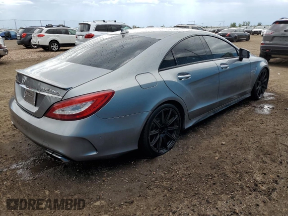 2015 Mercedes-Benz CLS-Class CLS 63 AMG S-Model with VIN WDDLJ7GB2FA155636, listed as a Copart auction lot 58945682 with 93,396 mi miles. Bid and sale history available at carsss.com. Image 4.