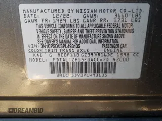 2023 Nissan Kicks SR with VIN 3N1CP5DV3PL493135, listed as a Copart auction lot 50058435 with 40,409 mi miles and Salvage Title. Bid and sale history available at carsss.com. Image 13.