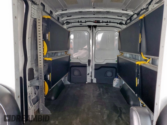 2021 Ford Transit Cargo with VIN 1FTBR1C87MKA37448, listed as a Copart auction lot 55952795 with 78,952 mi miles and Salvage title. Bid and sale history available at DreamBid. Image 10.