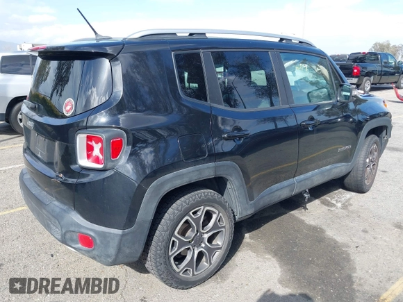 2016 Jeep Renegade Limited with VIN ZACCJBDT7GPD31740, listed as a IAAI auction lot 41823502 with 168,970 mi miles and . Bid and sale history available at DreamBid. Image 4.