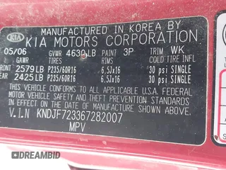 2006 Kia Sportage LX z VIN KNDJF723367282007, wystawiony jako IAAI lot #41214330 z przebiegiem 168 793 mil mil oraz . Historia ofert i sprzedaży dostępna na DreamBid. Obrazek 9.