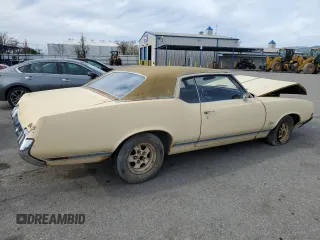 1970 Oldsmobile Cutlass with VIN 342570Z127532, listed as a Copart auction lot 49906135 with 34,224 mi miles and Salvage Title. Bid and sale history available at DreamBid. Image 3.