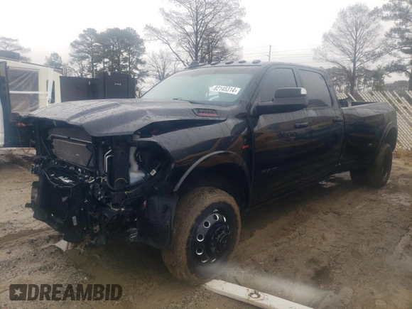 2021 Ram 3500 Laramie with VIN 3C63RRJL1MG528851, listed as a Copart auction lot 82145314 with 39,166 mi miles and Salvage Title. Bid and sale history available at carsss.com. Image 1.